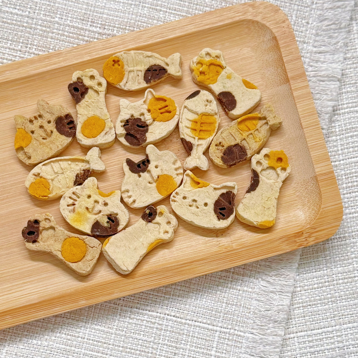 Calico Cat - Shaped Chicken Cookies