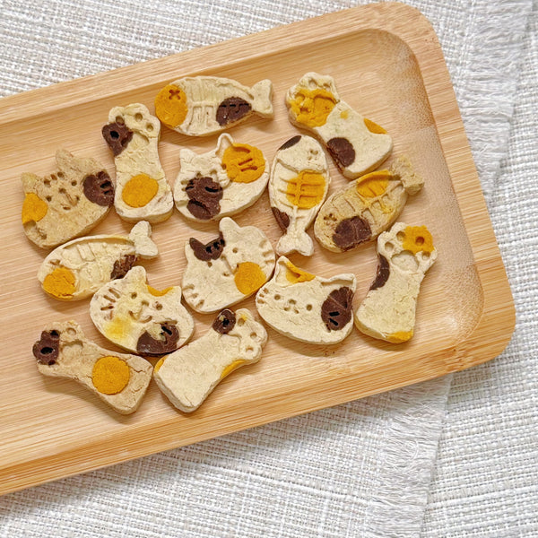 Calico Cat - Shaped Chicken Cookies