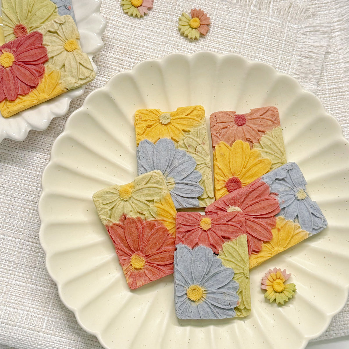 Chicken Sunflower Square Cookies