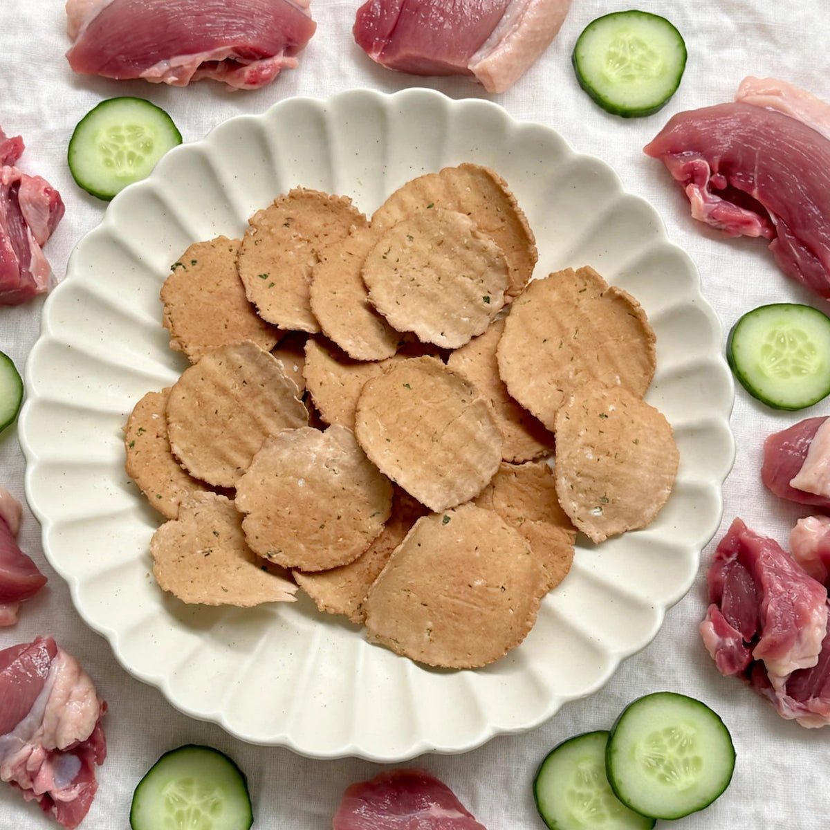Cucumber & Duck Crispy Chips