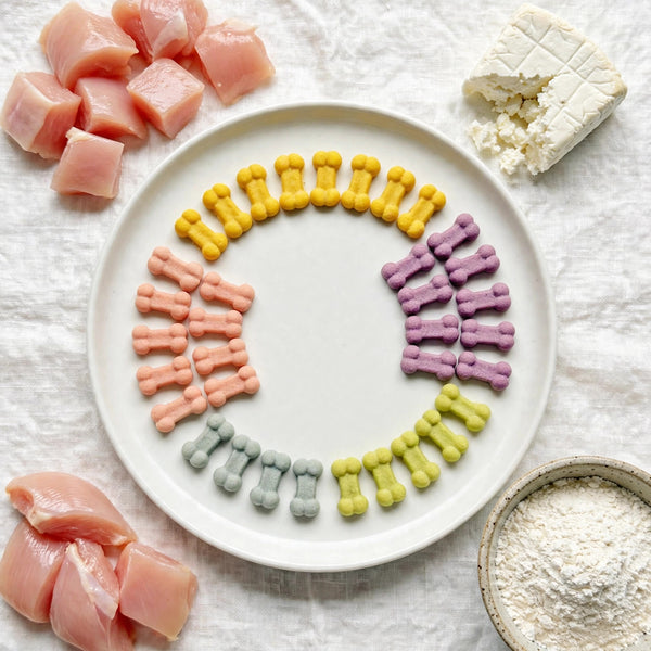 Mini Bone-Shaped Chicken Cookies