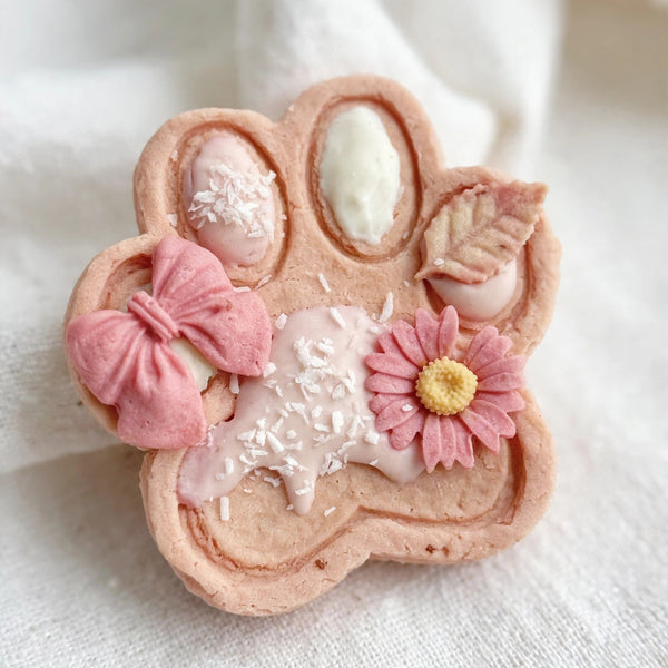 Spring Blossom Paw-Shaped Chicken Cookies