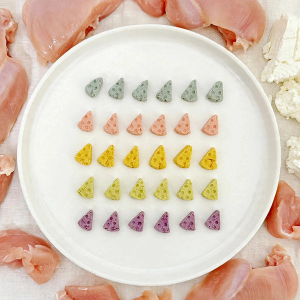 Mini Cheese-Shaped Chicken Cookies